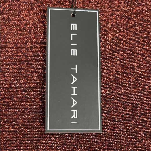 2/$45 DRESSES NWT: Elie Tahari Elegant Long Sleeve Shimmer Dress - Picture 4 of 6